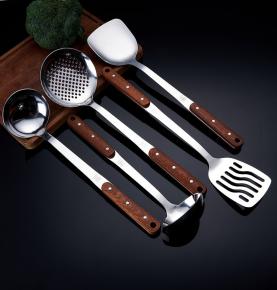 A9-0328 SS304 Wooden Utensils